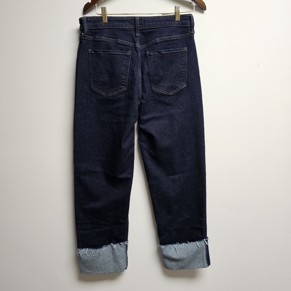 KUT FAY HIGH RISE FAB AB STRAIGHT LEG-ROLL UP RAW HEM - Picture 5 of 9